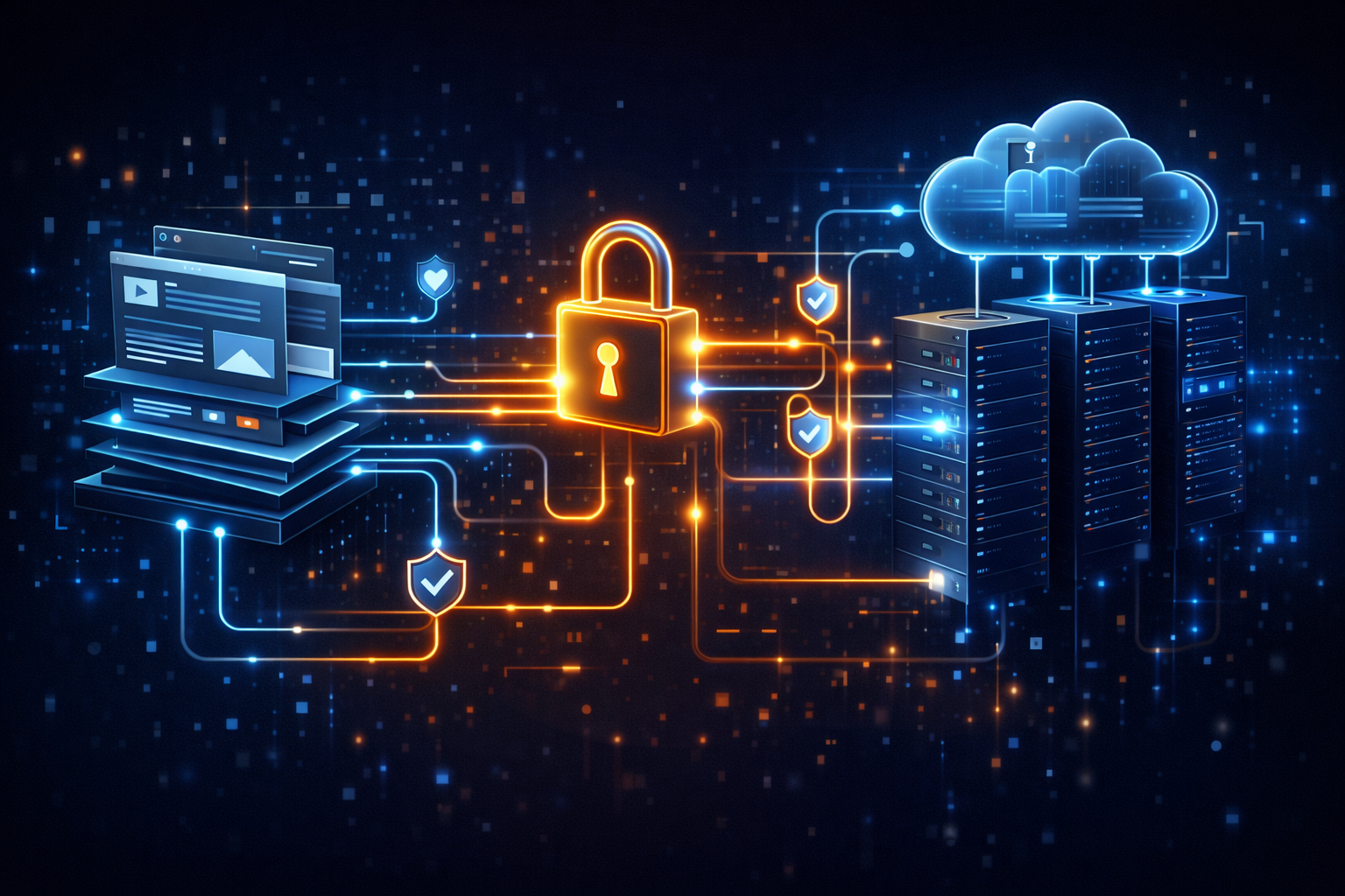 Server-side tracking setup with secure cloud infrastructure and data protection
