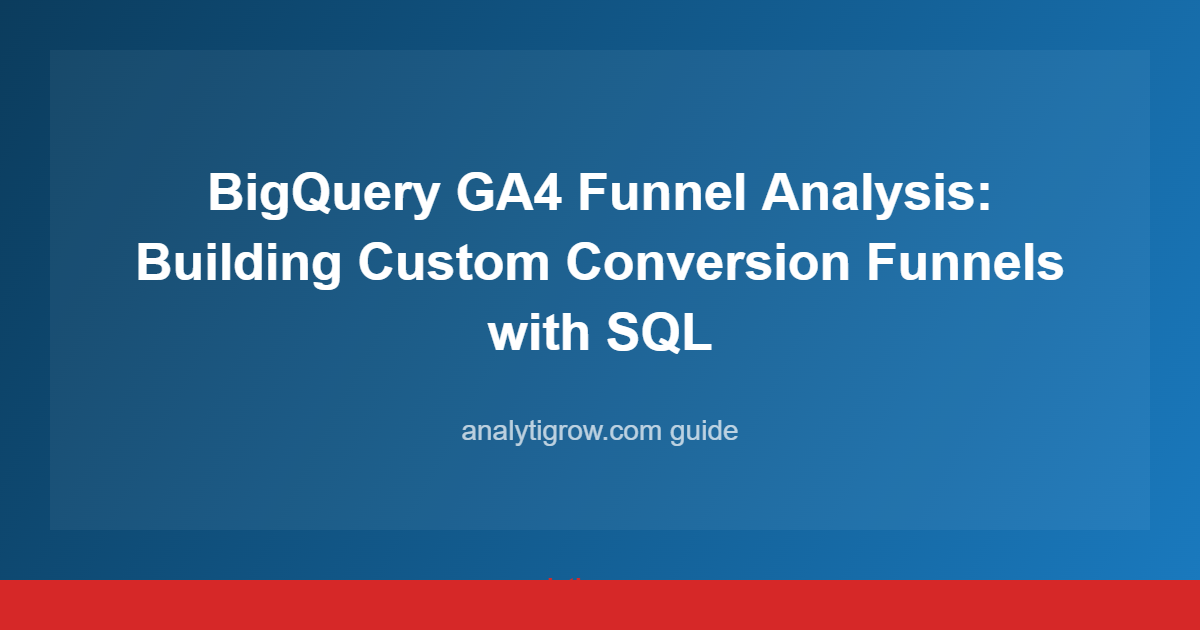BigQuery GA4 Funnel Analysis