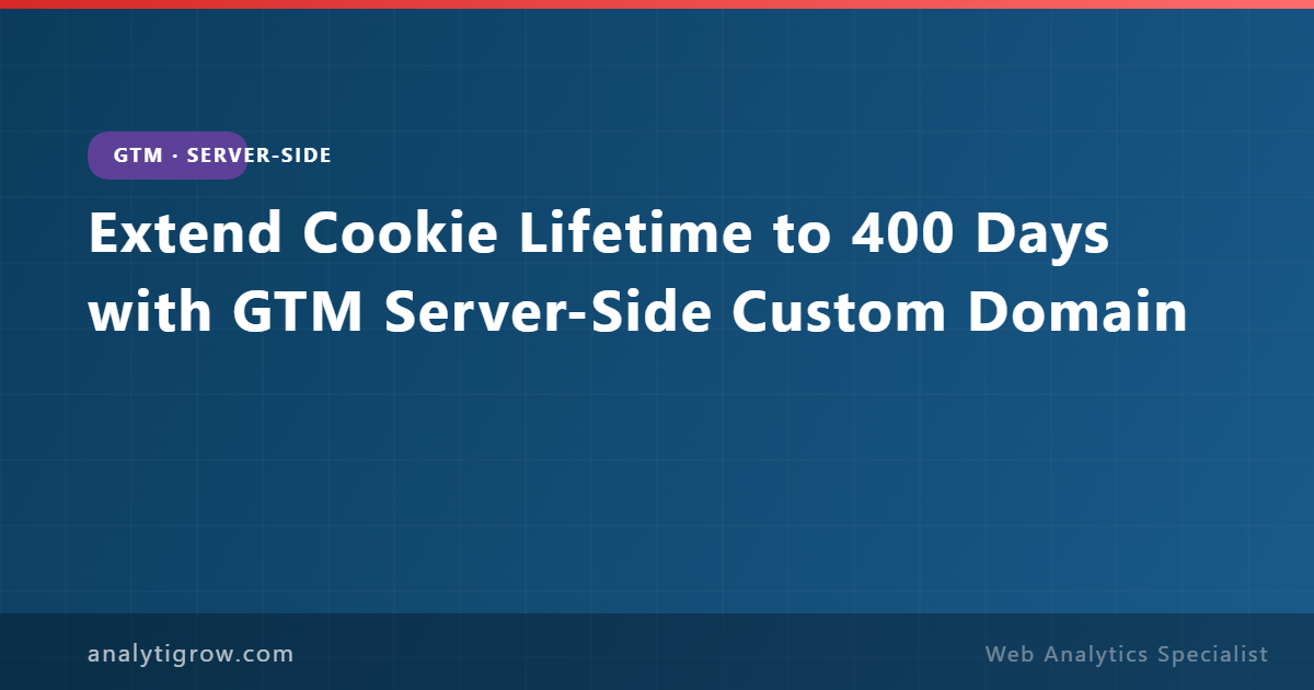 How to Use GTM Server-Side Custom Domain to Extend Cookie Lifetime