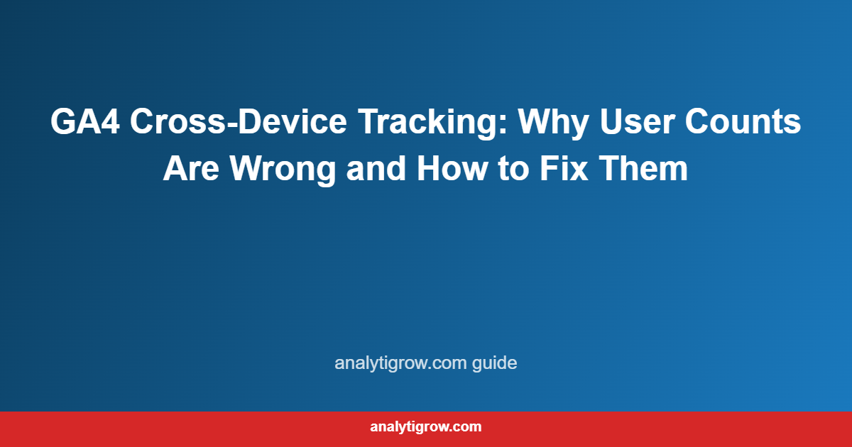 GA4 Cross-Device Tracking: Why User Counts Are Wrong and How to Fix Them