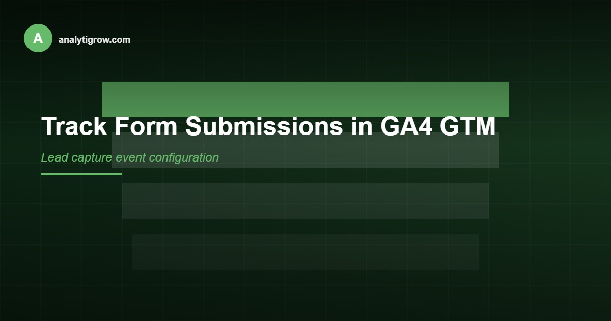 GA4 form submission tracking