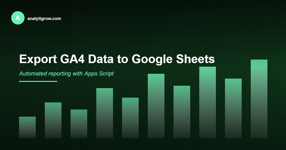 GA4 data export Google Sheets