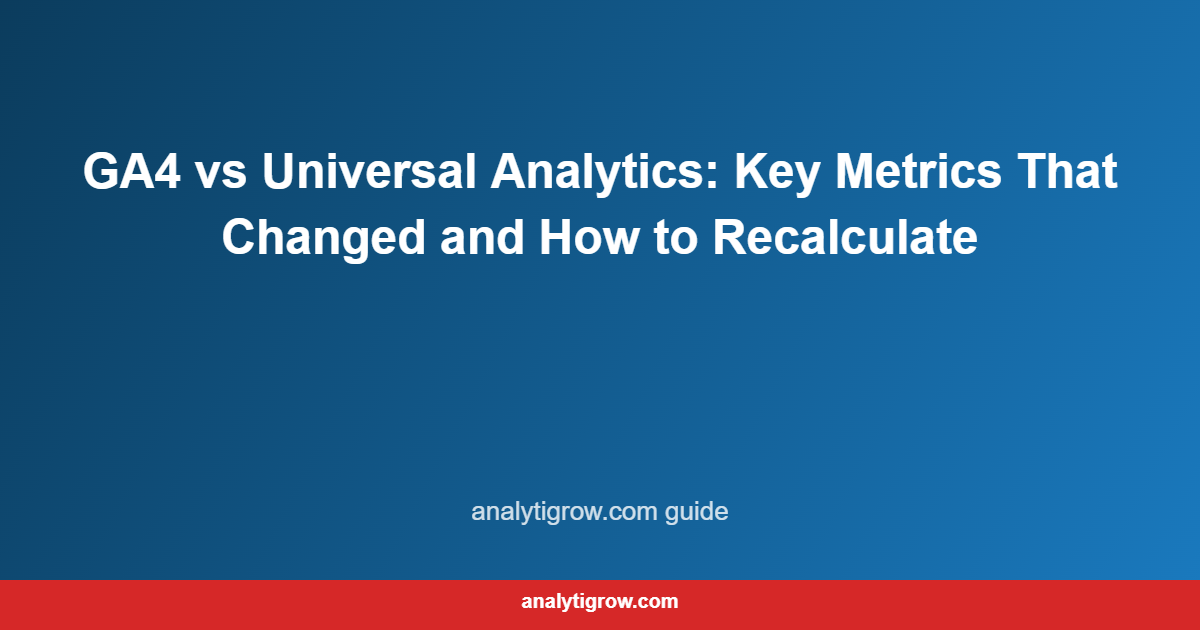 GA4 vs Universal Analytics: Key Metrics That Changed and How to Recalculate