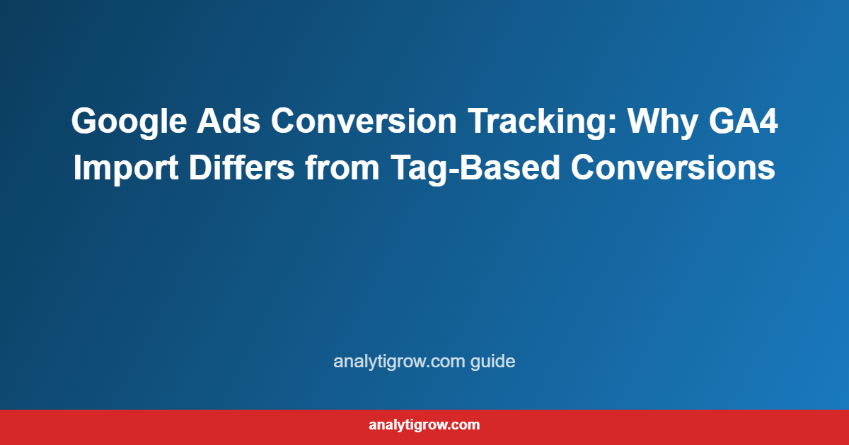 Google Ads Conversion Tracking: Why GA4 Import Differs from Tag-Based Conversions