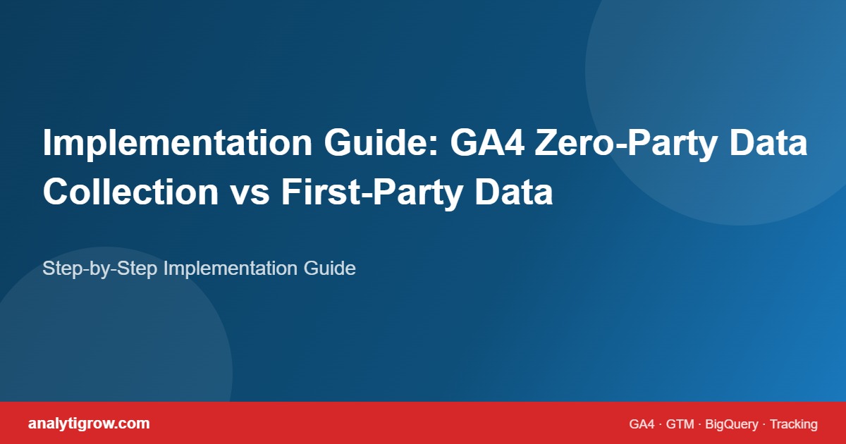 GA4 Zero-Party Data Collection vs First-Party Data: Key Differences Explained implementation guide
