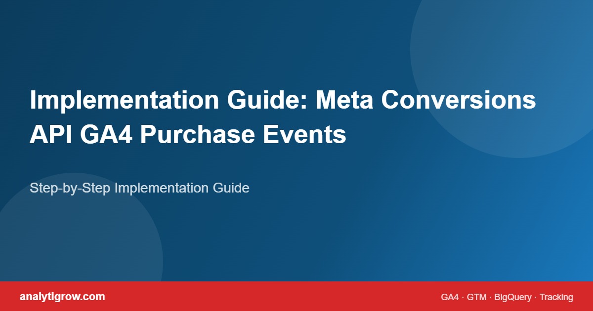 Meta Conversions API GA4 Purchase Events: Field Mapping Requirements for Maximum Match Quality implementation guide