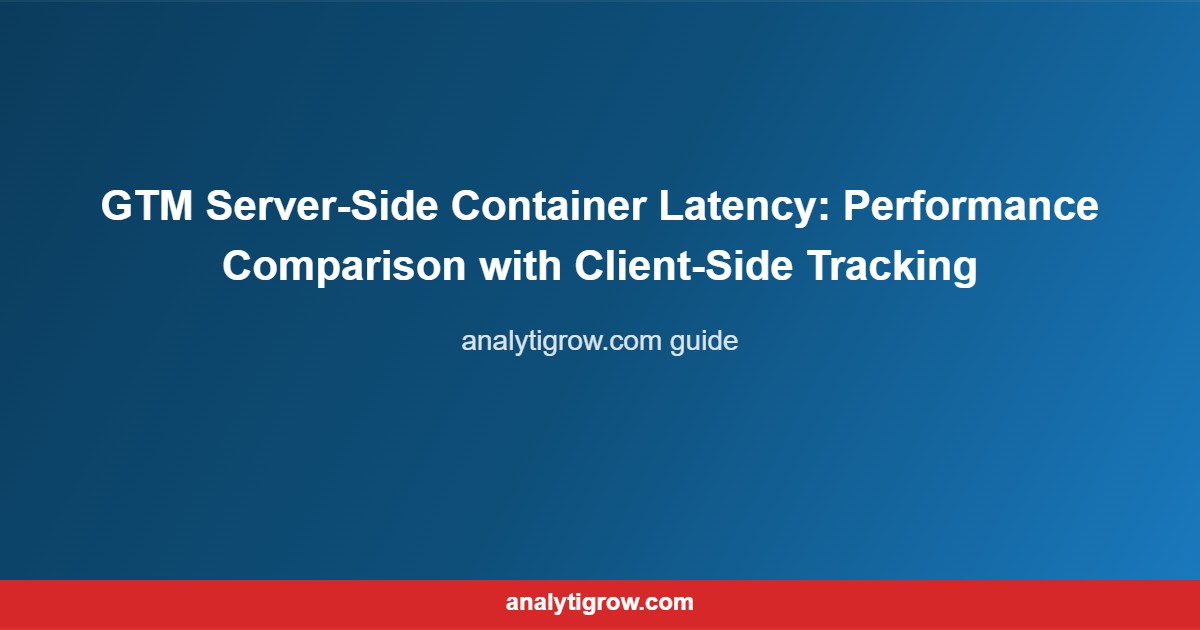 GTM Server-Side Container Latency: Performance Com