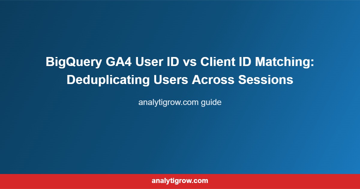 BigQuery GA4 User ID vs Client ID Matching: Dedupl