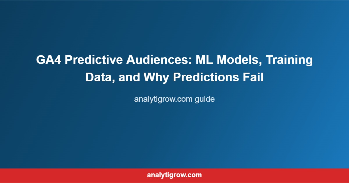 GA4 Predictive Audiences: ML Models, Training Data