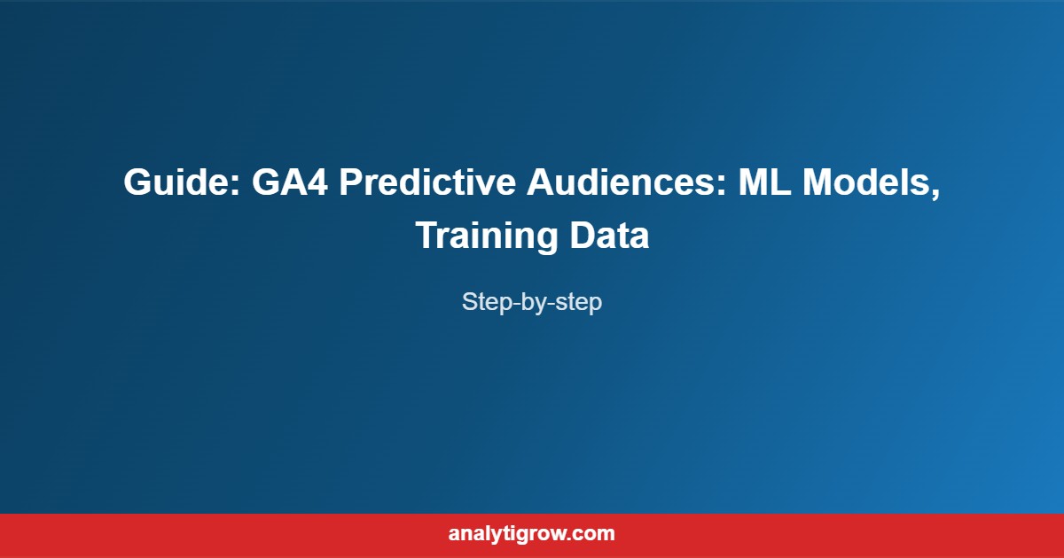 Guide GA4 Predictive Audiences: ML M
